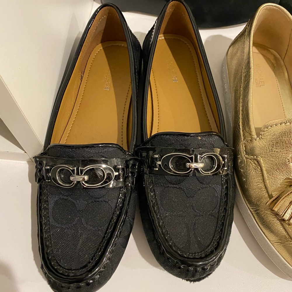 Coach black loafers. Once worn.